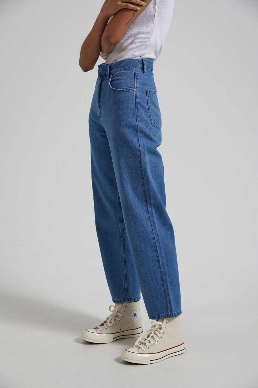 Women'S Clothing Afends | Shelby - Hemp Denim High Waist Wide Leg Jeans