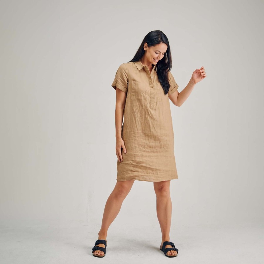 Women'S Clothing Braintree Hemp | Stella - 100% Hemp Shirt Dress