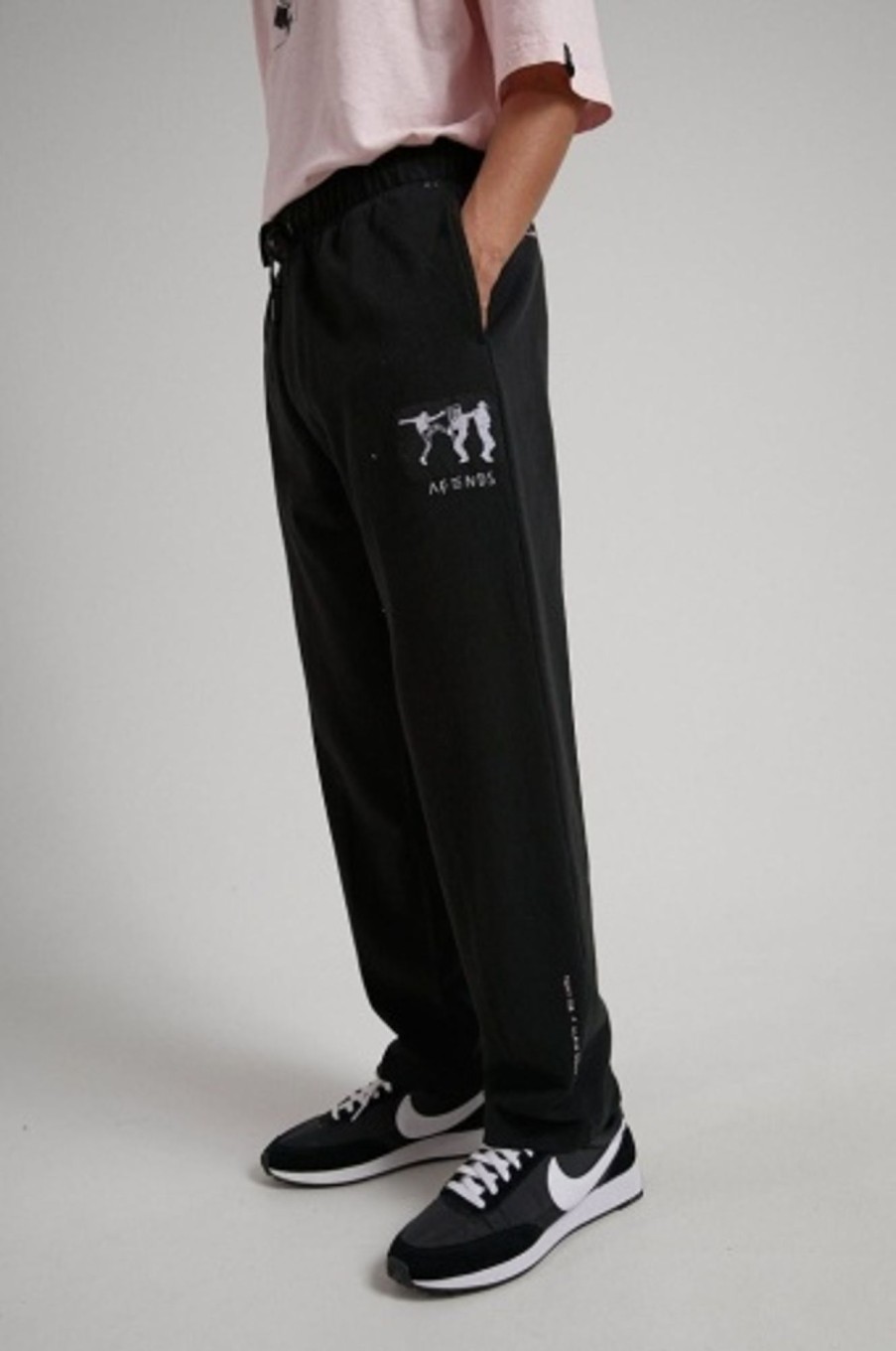 Women'S Clothing Afends | Doom - Hemp Sweat Pant Black