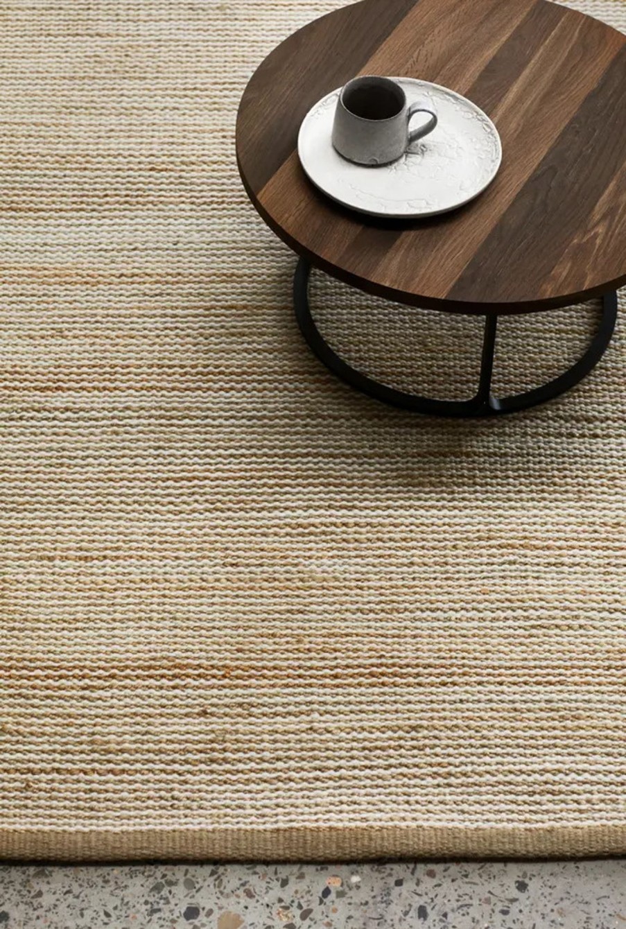 Homewares Made In Hemp | Kalahari Weave - Natural/Chalk - 1.7M X 2.4M