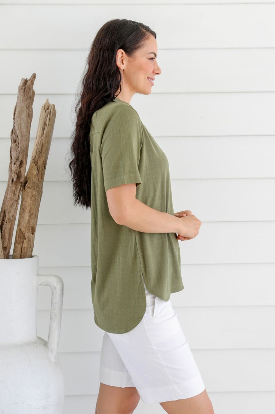 Women'S Clothing Braintree Hemp | Harper - Bamboo Jersey Shirt