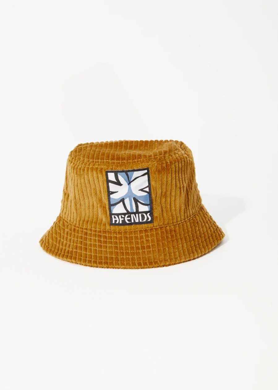 Accessories Afends | Waterfall - Corduroy Bucket Hat - Mustard - Os