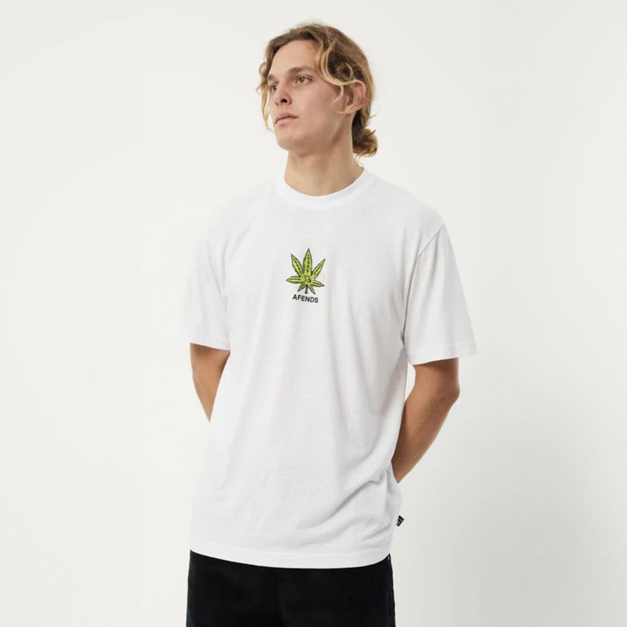 Men'S Clothing Afends | Coasting - Hemp Retro Graphic T-Shirt White