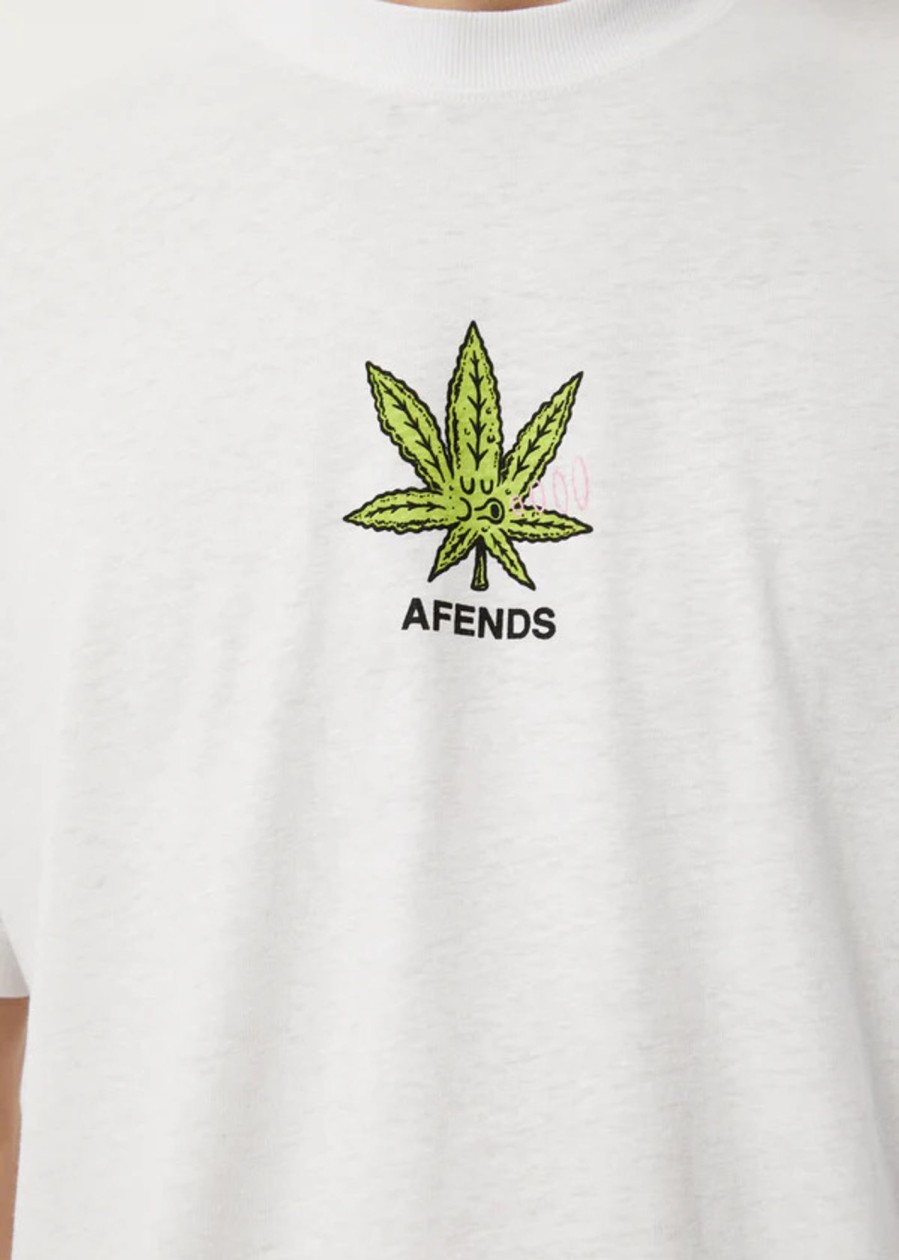 Men'S Clothing Afends | Coasting - Hemp Retro Graphic T-Shirt White