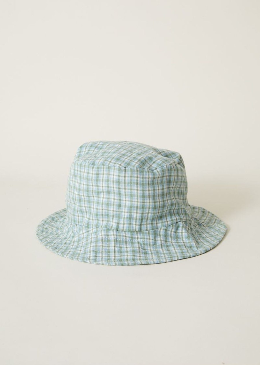 Accessories Afends | Billy - Hemp Bucket Hat Moss Check