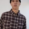 Men'S Clothing Afends | Xf Falcon - Hemp Long Sleeve Shirt Mulberry Check