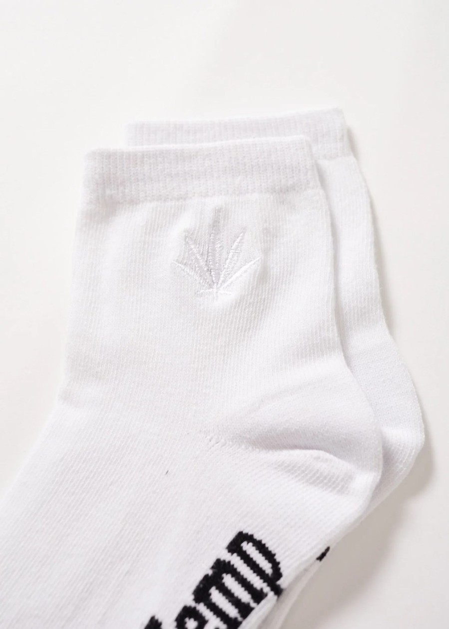 Men'S Clothing Afends | Happy Hemp - Ankle Socks One Pack - White - Os