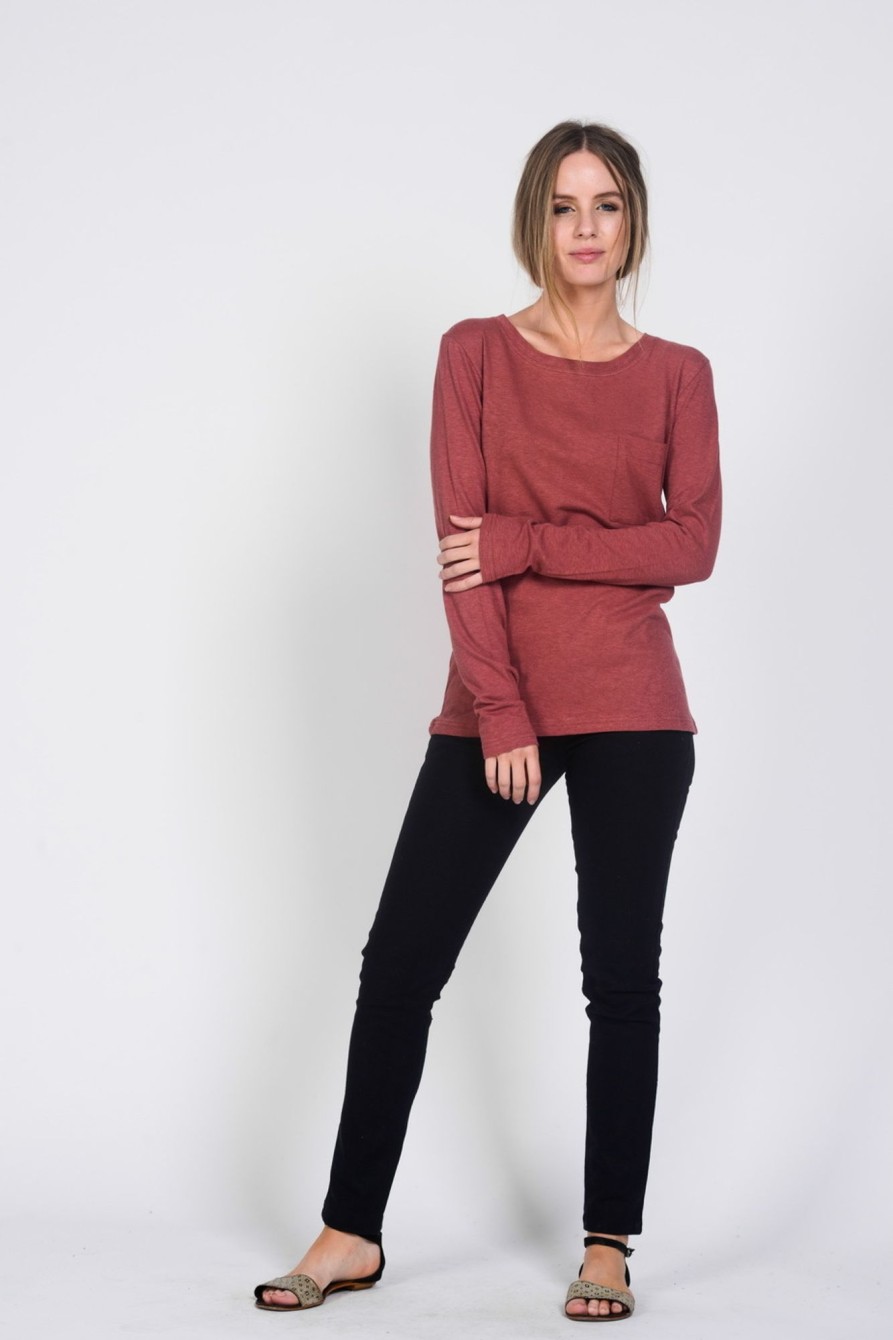 Women'S Clothing Braintree Hemp | Long Sleeve Hemp Cotton Tee