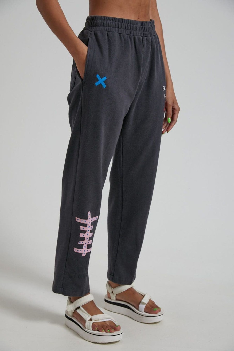 Women'S Clothing Afends | Beni - Unisex Hemp Sweat Pant Iron