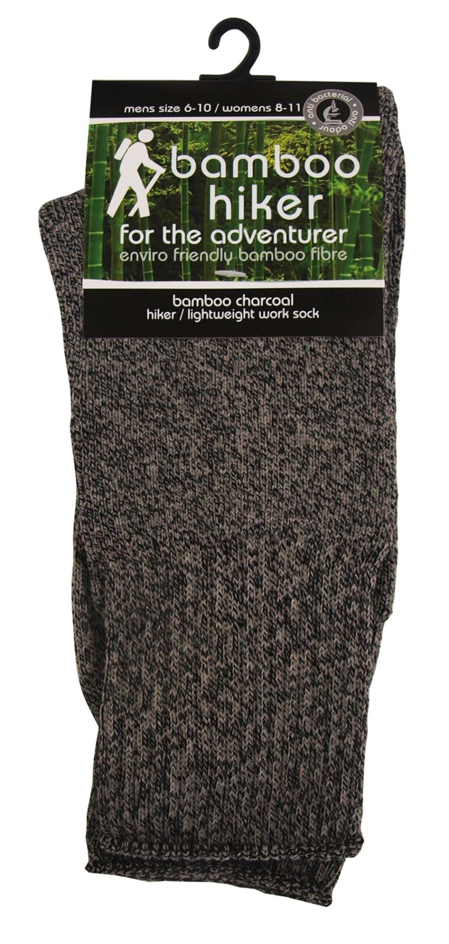 Women'S Clothing Bamboo Textiles | Bamboo Hiker - Lightweight Work Sock Black Marle